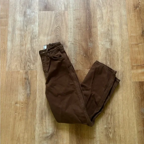 Reformation straight legged high waisted brown jeans size 25 - Picture 8 of 9